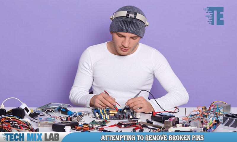 Attempting To Remove Broken Pins
