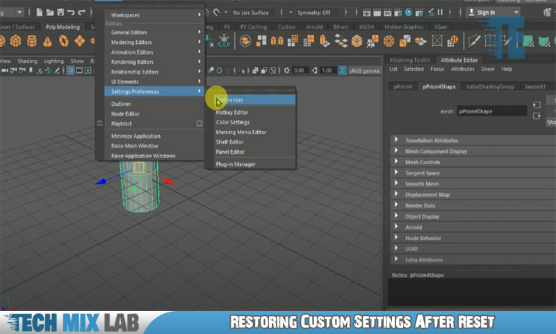 Restoring Custom Settings After Reset